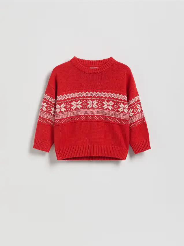 Maglione fantasia - rosso