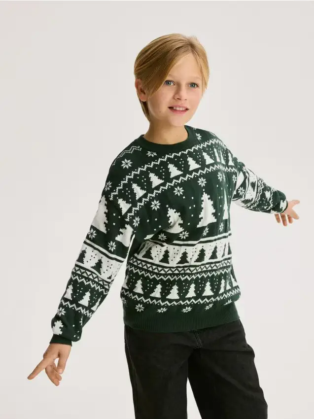 Maglione fantasia - verde