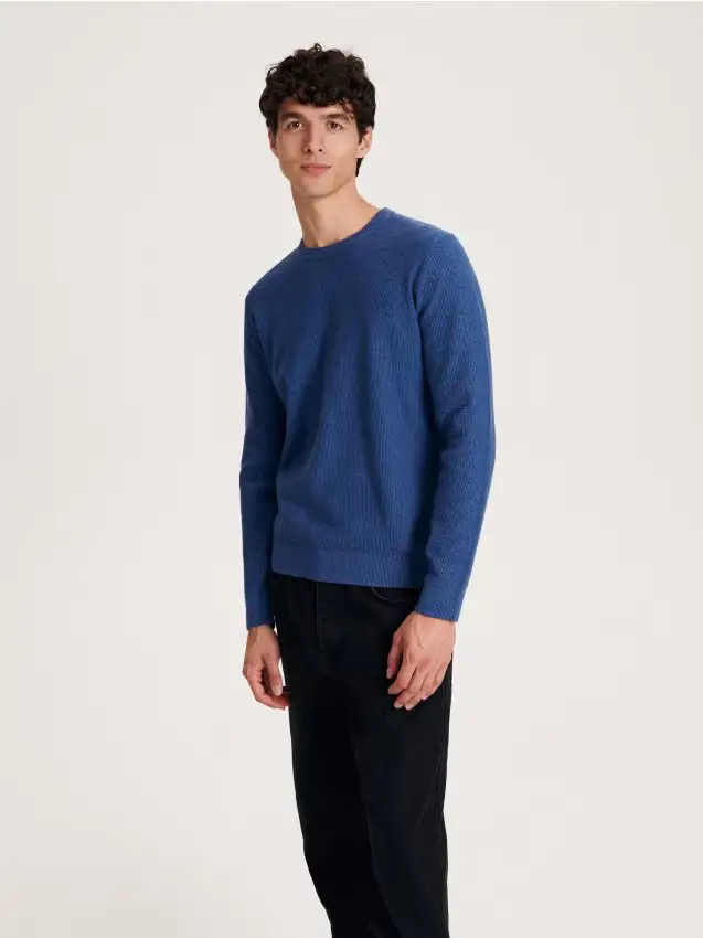 Maglione in cotone - blu