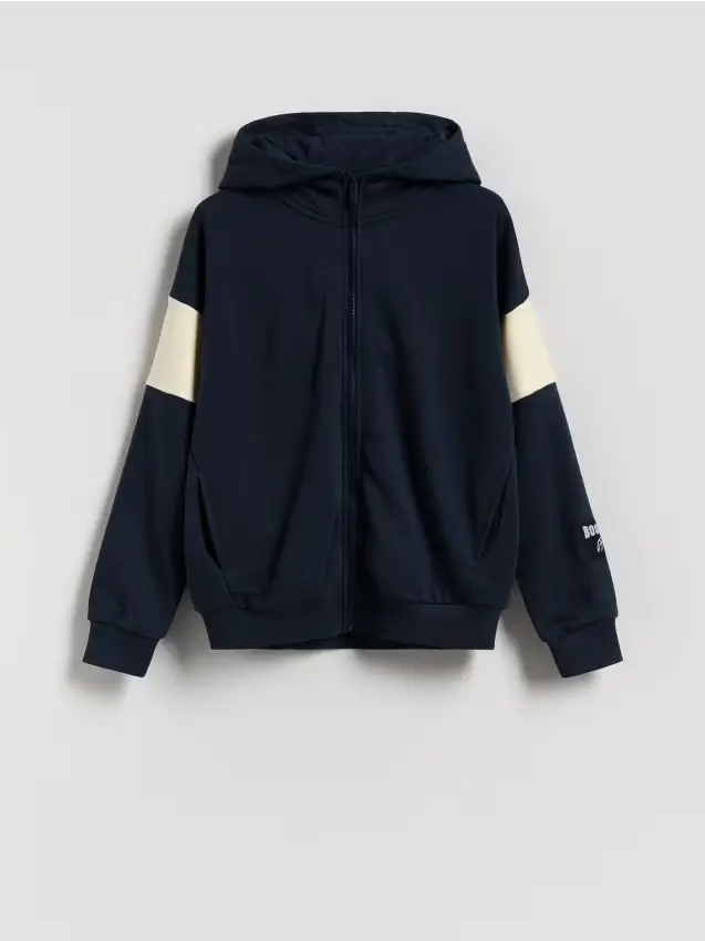 Maglione in cotone - blu scuro