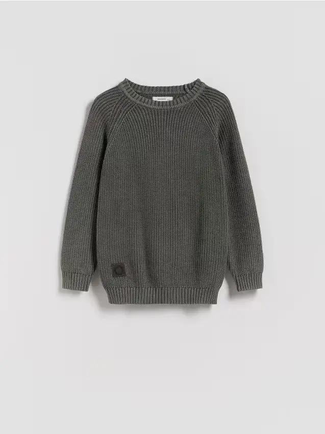 Maglione in cotone - grigio scuro