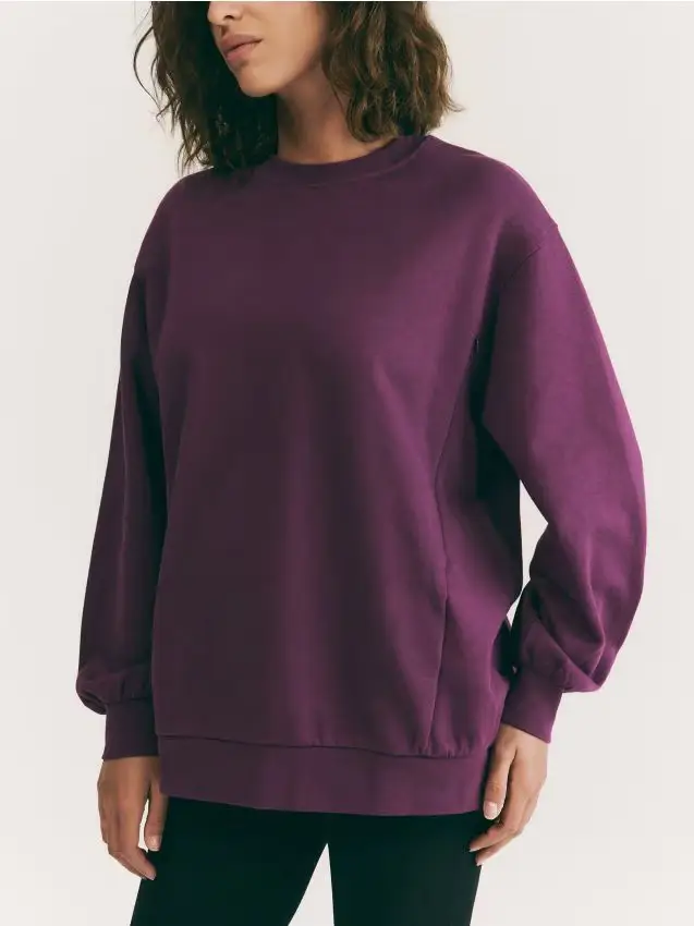Maglione in cotone - viola