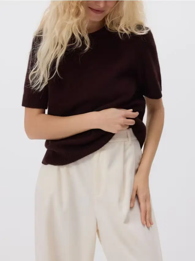 Maglione in lana - marrone scuro