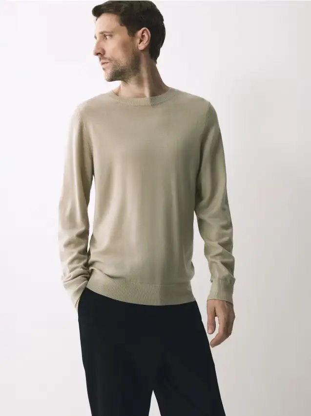 Maglione in lana merino - beige