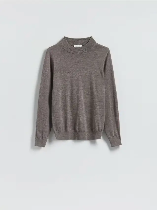 Maglione in lana merino - caffè