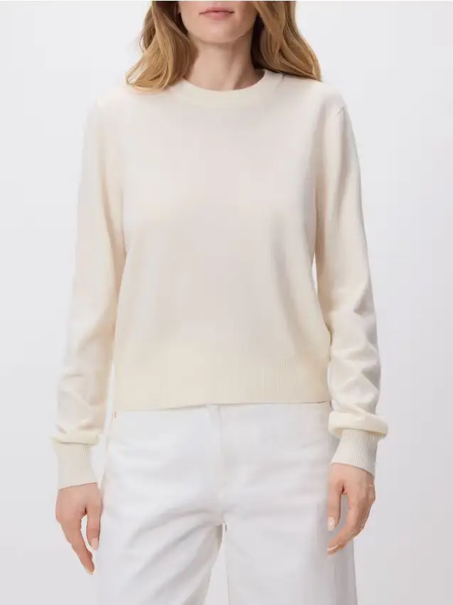 Maglione in lana merino - panna