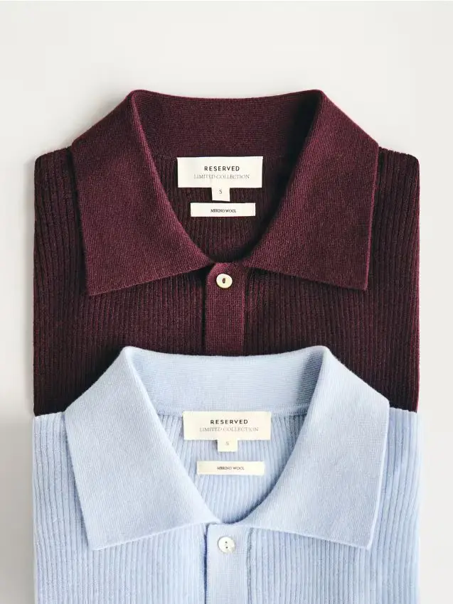 Maglione in lana merino - viola scuro