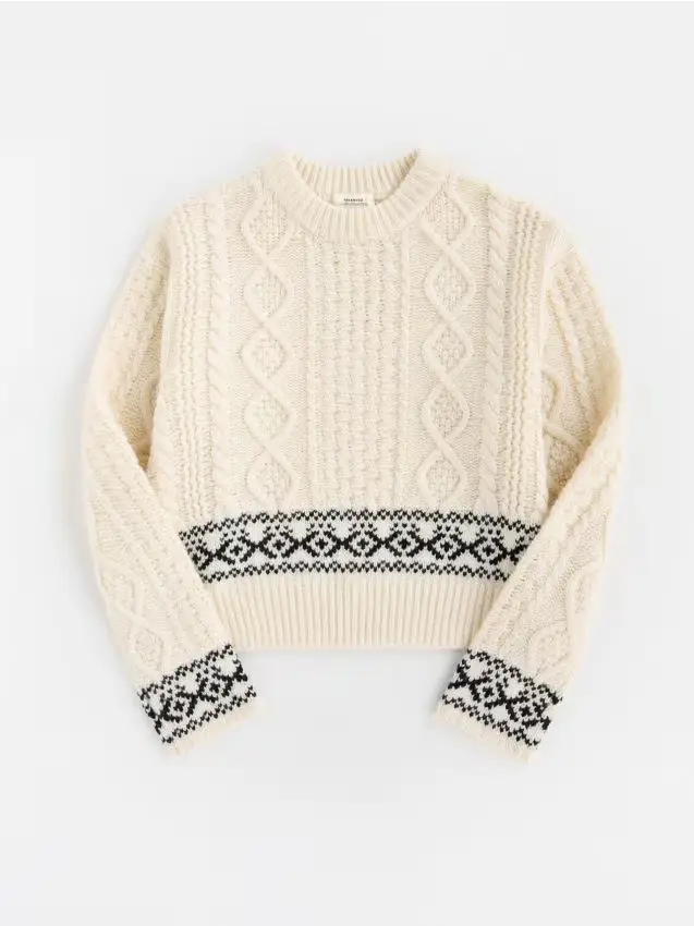 Maglione in lana - panna