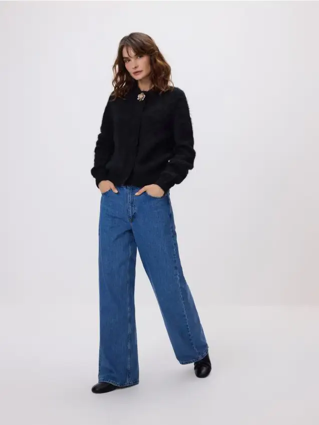 Maglione in misto alpaca - nero