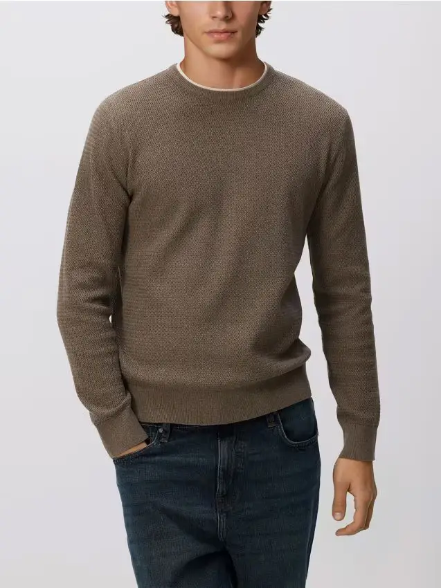 Maglione in misto cotone - marrone