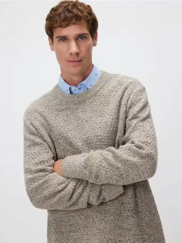 Maglione in misto lana - beige