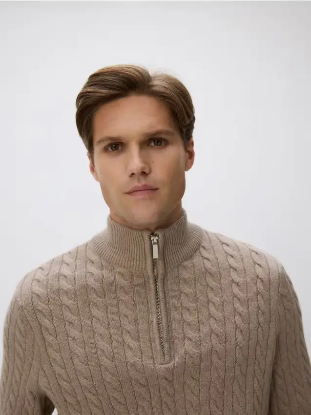 Maglione in misto lana - beige