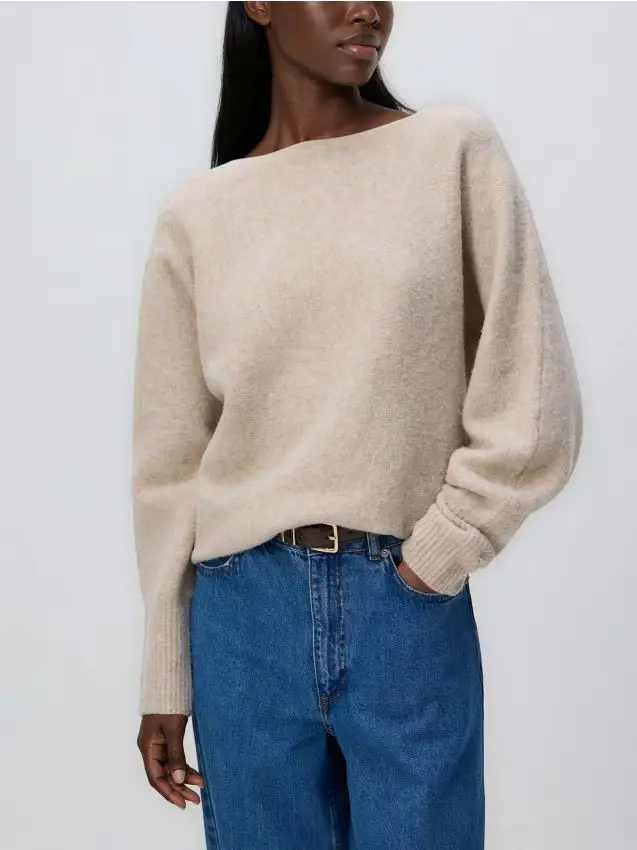 Maglione in misto lana - beige