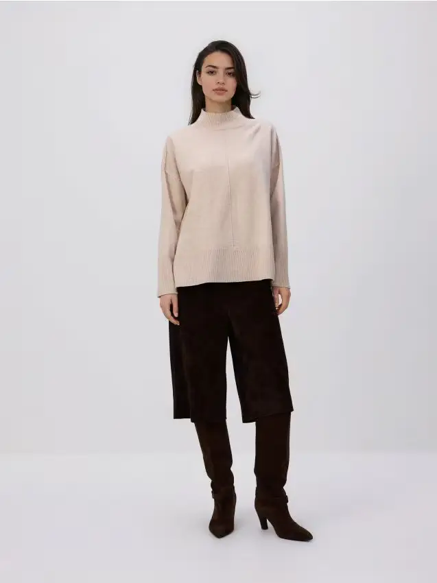Maglione in misto lana - beige
