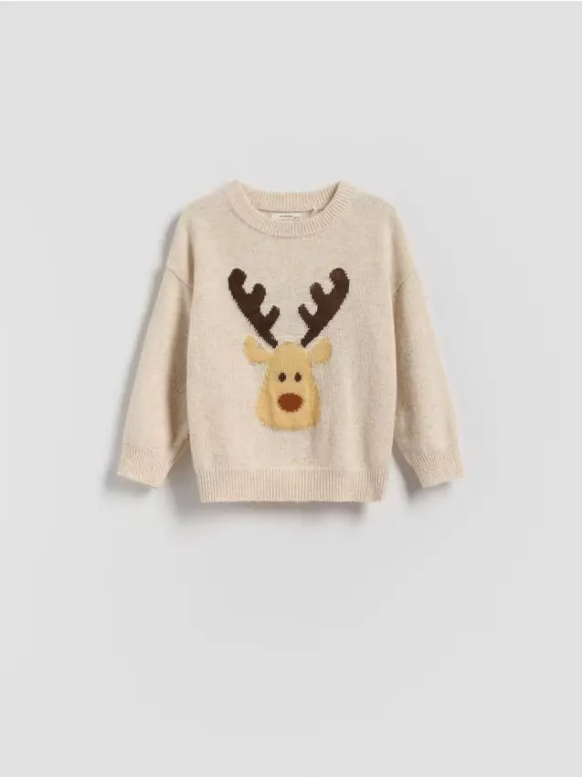 Maglione in misto lana - beige