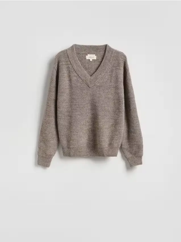 Maglione in misto lana - beige