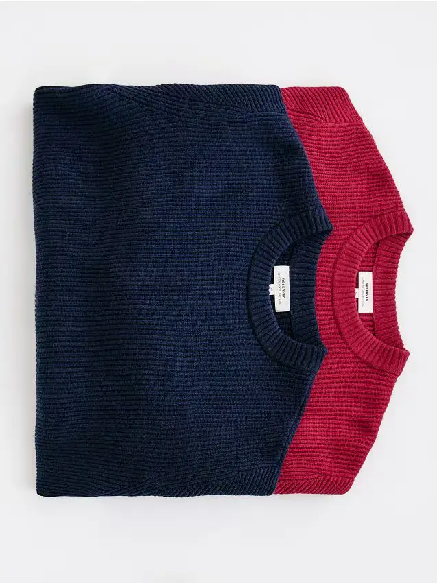 Maglione in misto lana - blu scuro