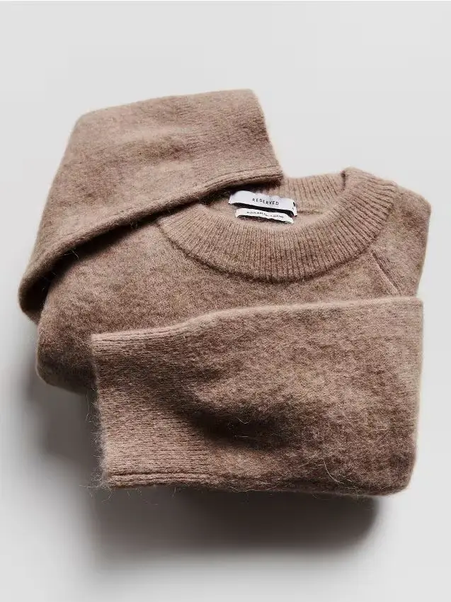 Maglione in misto lana - caffè