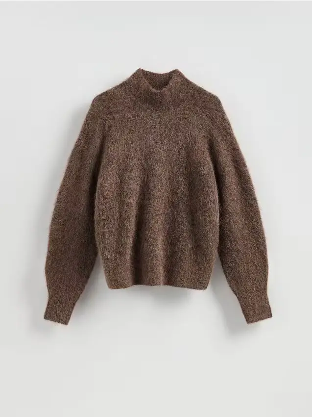 Maglione in misto lana di alpaca - marrone
