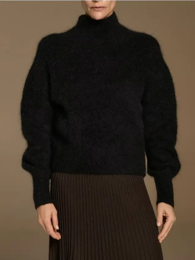 Maglione in misto lana di alpaca - nero