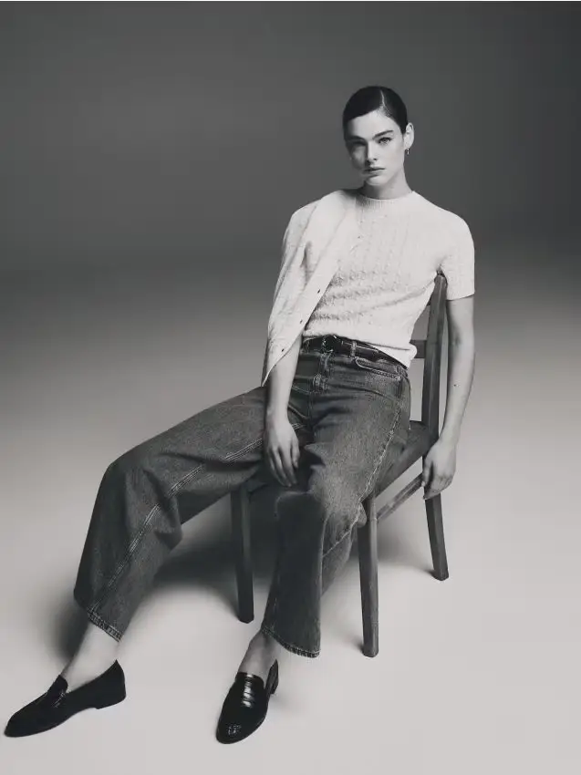 Maglione in misto lana e misto cashmere - panna