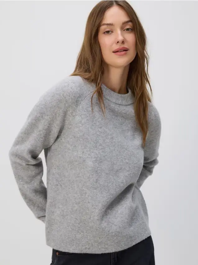 Maglione in misto lana - grigio chiaro