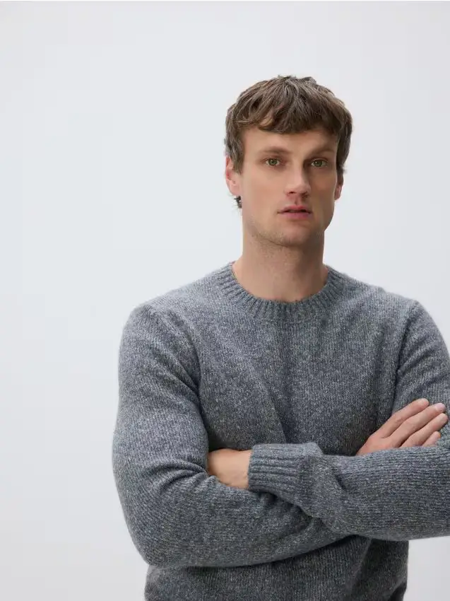 Maglione in misto lana - grigio medio