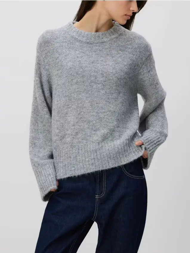 Maglione in misto lana - grigio medio