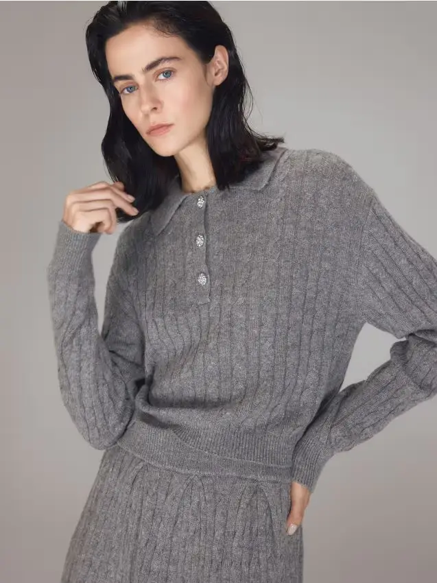 Maglione in misto lana - grigio scuro