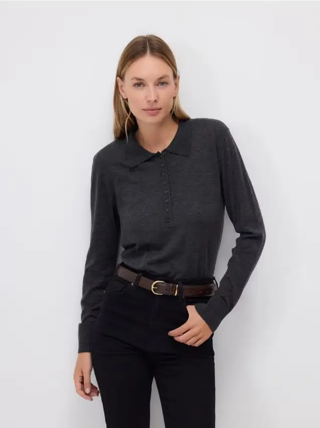 Maglione in misto lana - grigio scuro