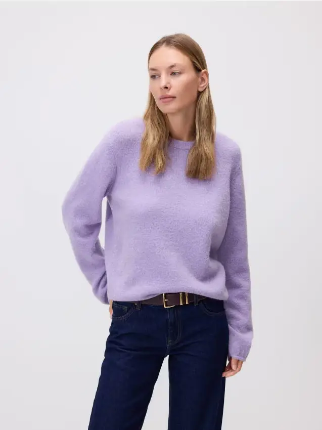 Maglione in misto lana - lavanda