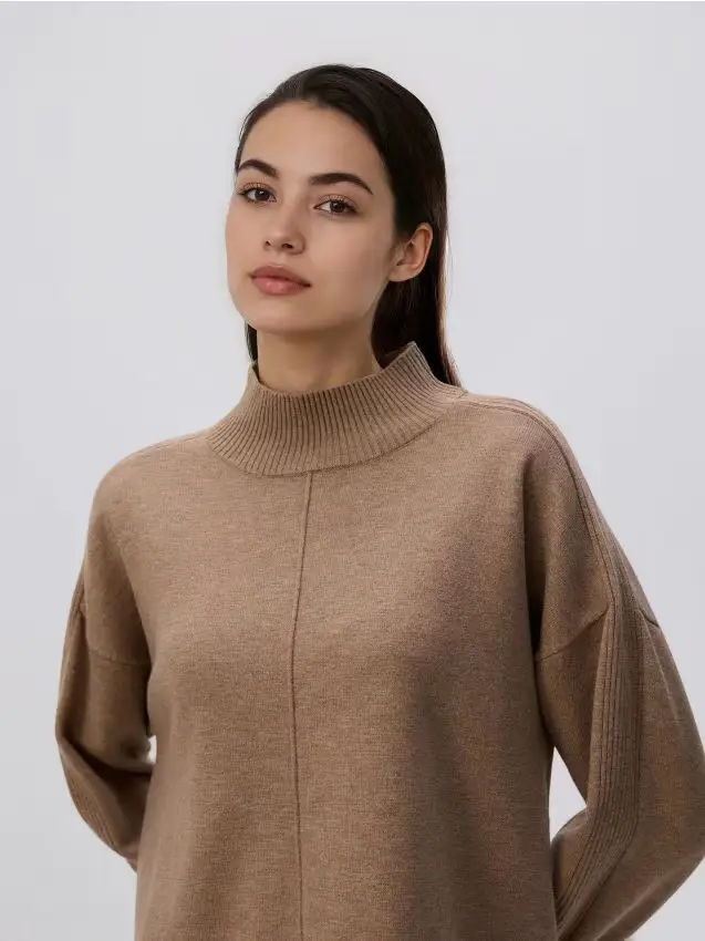 Maglione in misto lana - marrone dorato