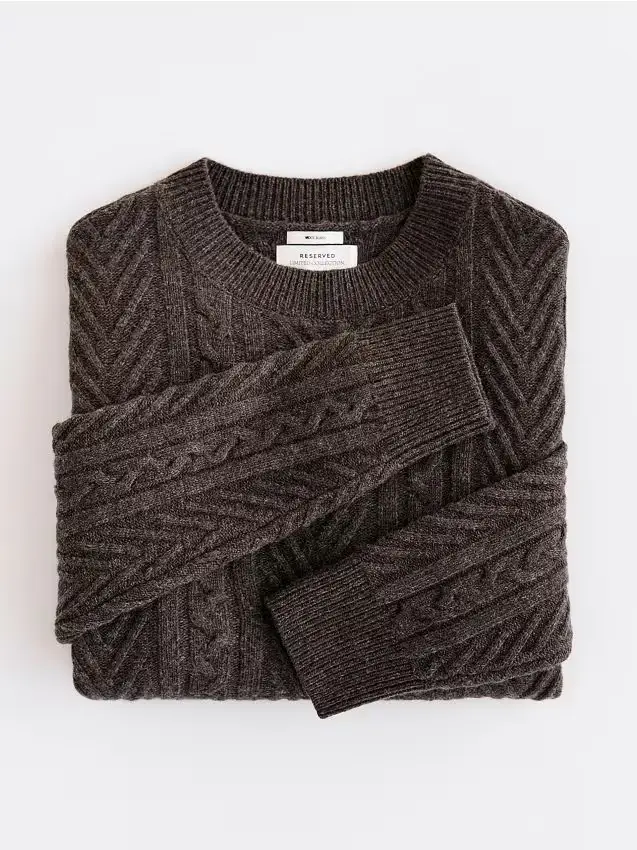 Maglione in misto lana - marrone