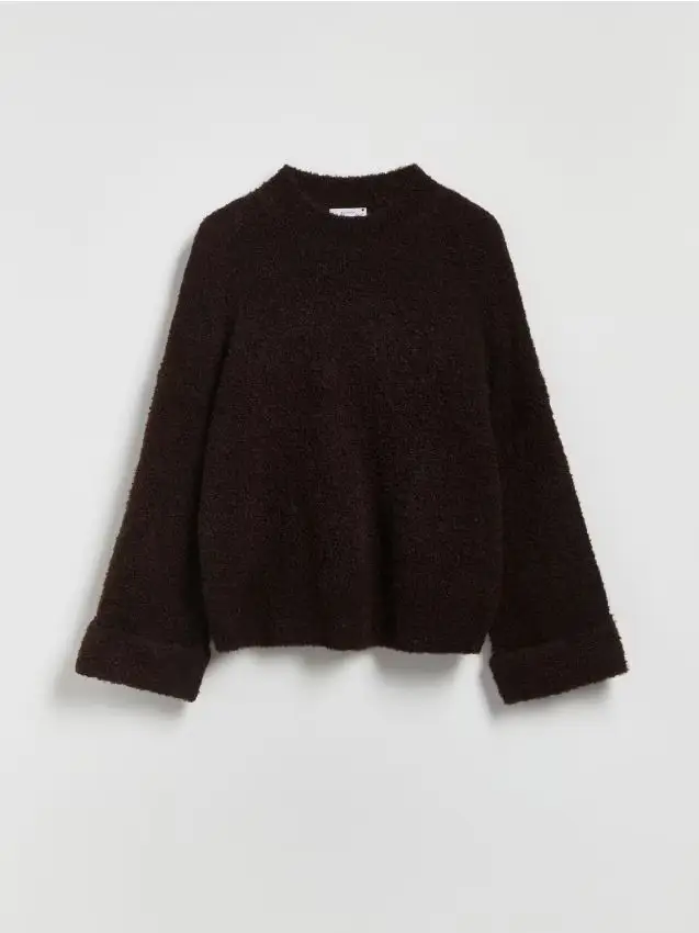 Maglione in misto lana - marrone scuro