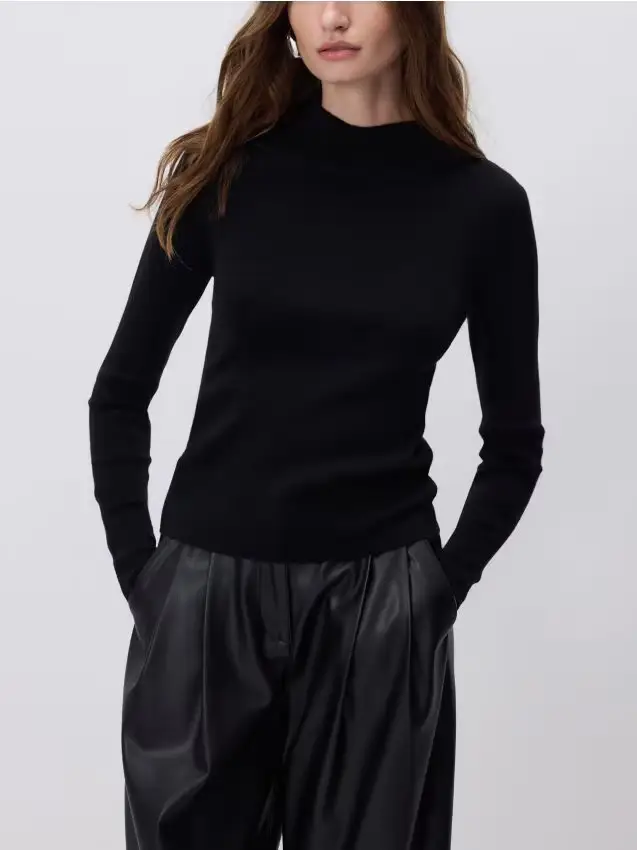 Maglione in misto lana - nero