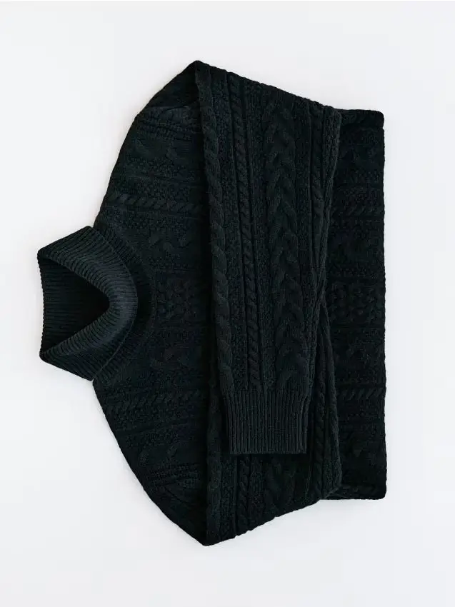 Maglione in misto lana - nero