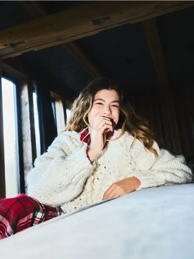 Maglione in misto lana - panna