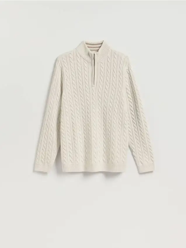 Maglione in misto lana - panna