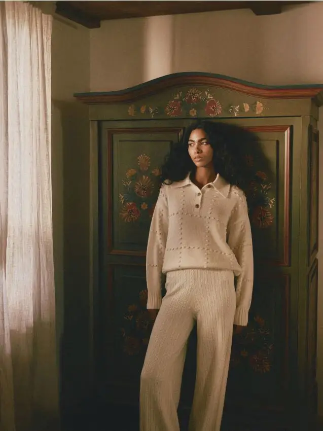 Maglione in misto lana - panna