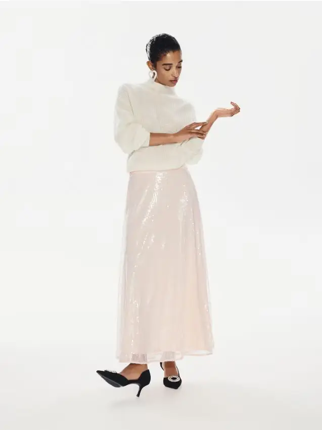 Maglione in misto lana - panna