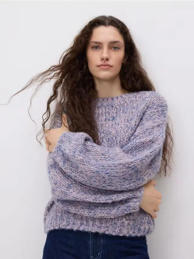 Maglione in misto lana - rosa