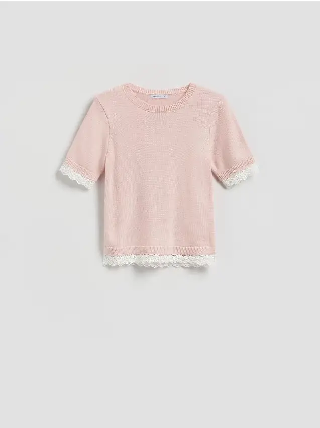 Maglione in misto lana - rosa pastello