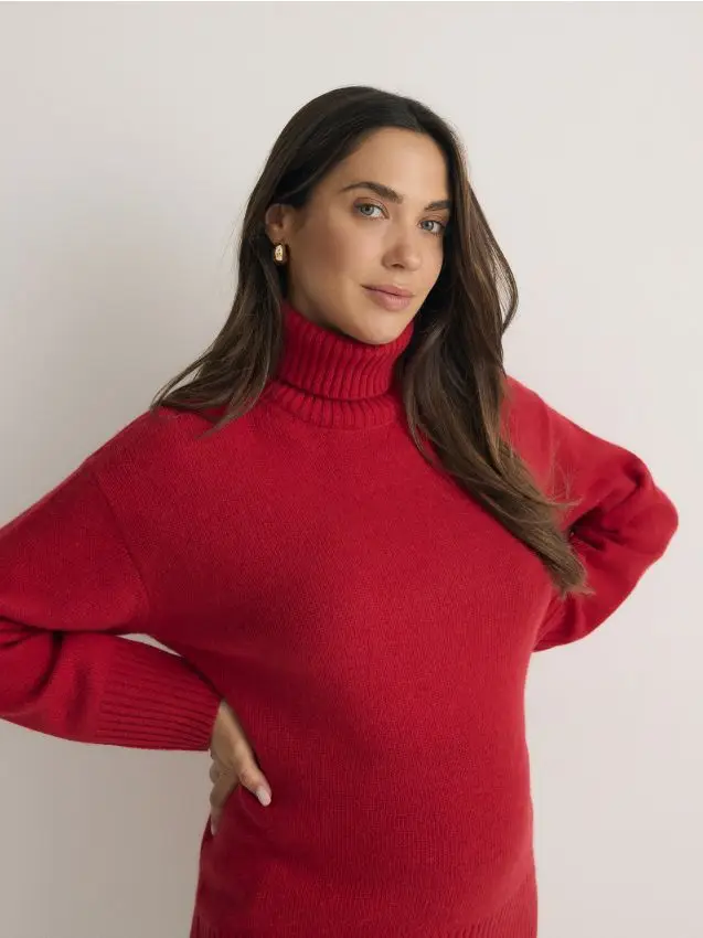 Maglione in misto lana - rosso