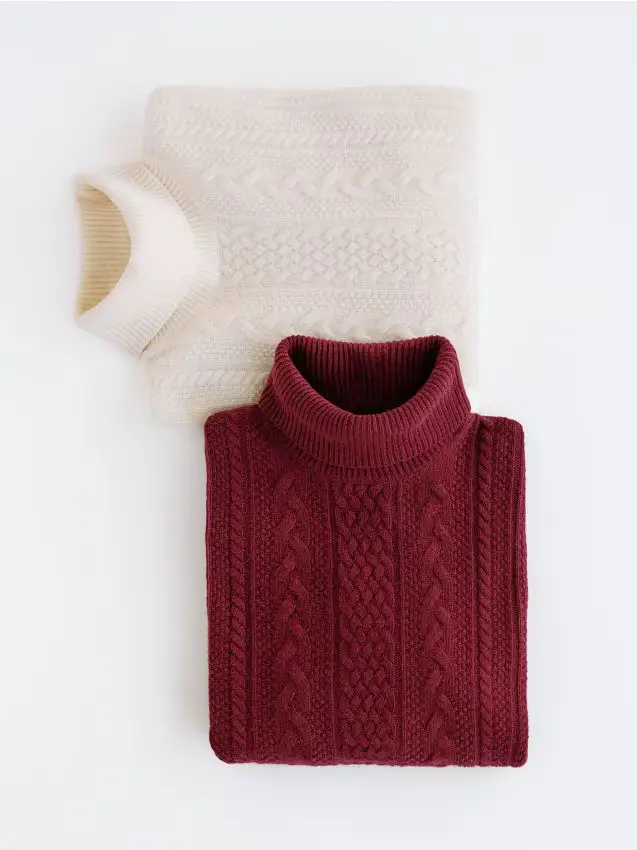 Maglione in misto lana - rosso