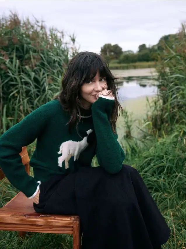 Maglione in misto lana - verde acciaio