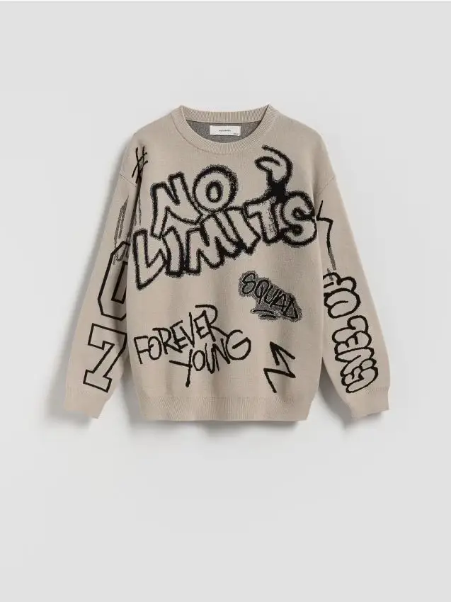 Maglione in misto viscosa - beige