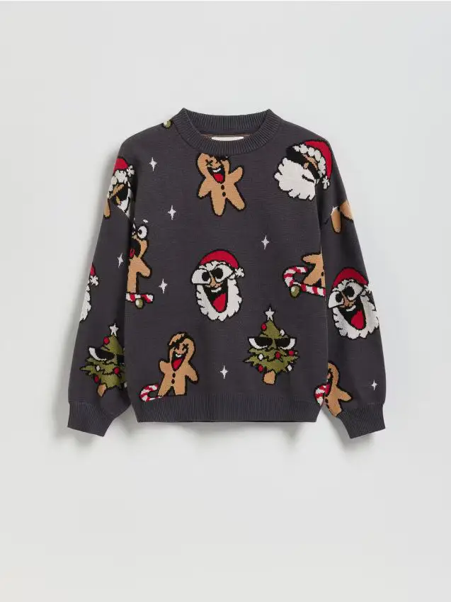 Maglione in misto viscosa - grigio scuro