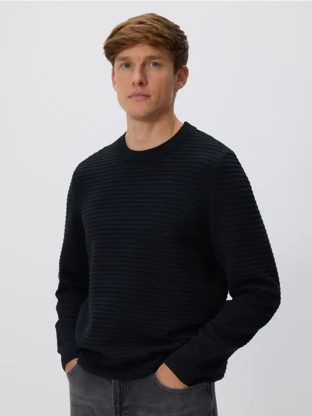 Maglione in misto viscosa - nero