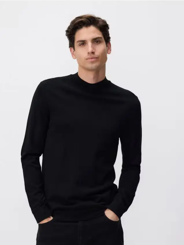 Maglione in misto viscosa - nero