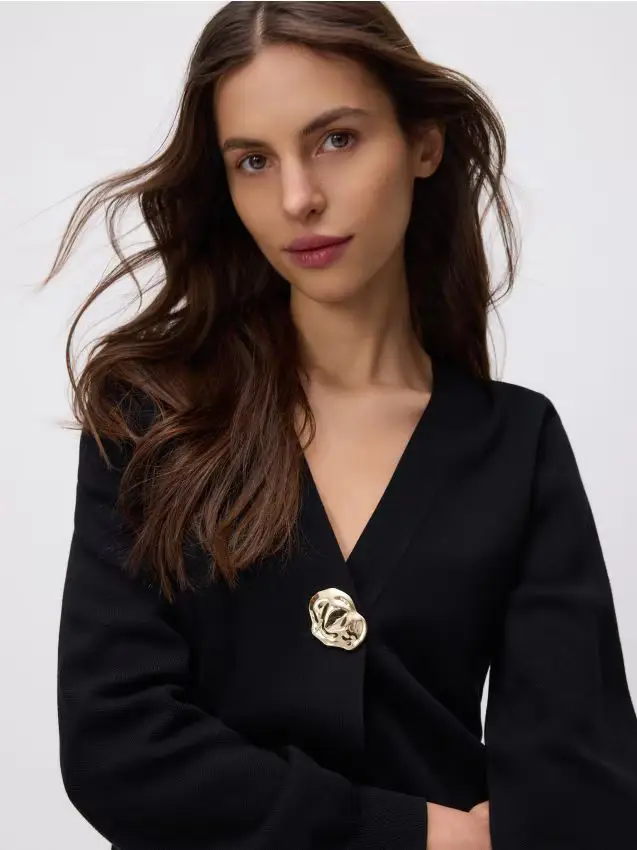 Maglione in misto viscosa - nero